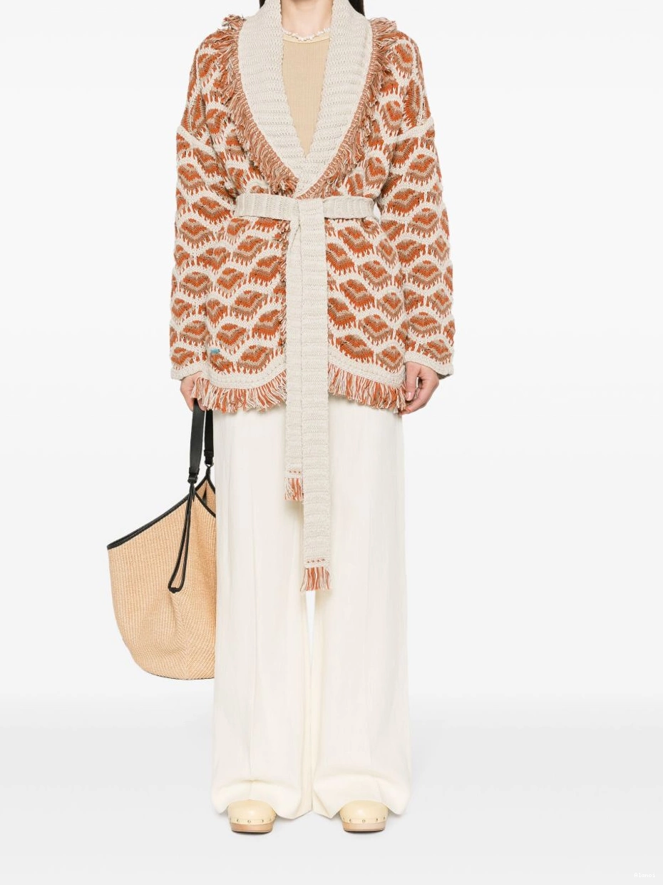 Cheap patterned-intarsia cardigan Women Alanui Hawa Mahal 0713